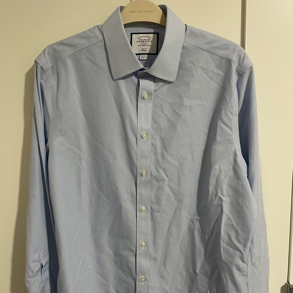 Charles Tyrwhitt Non Iron Slim fit Dress shirt- 16.5 (neck) x 35 (sleeve)